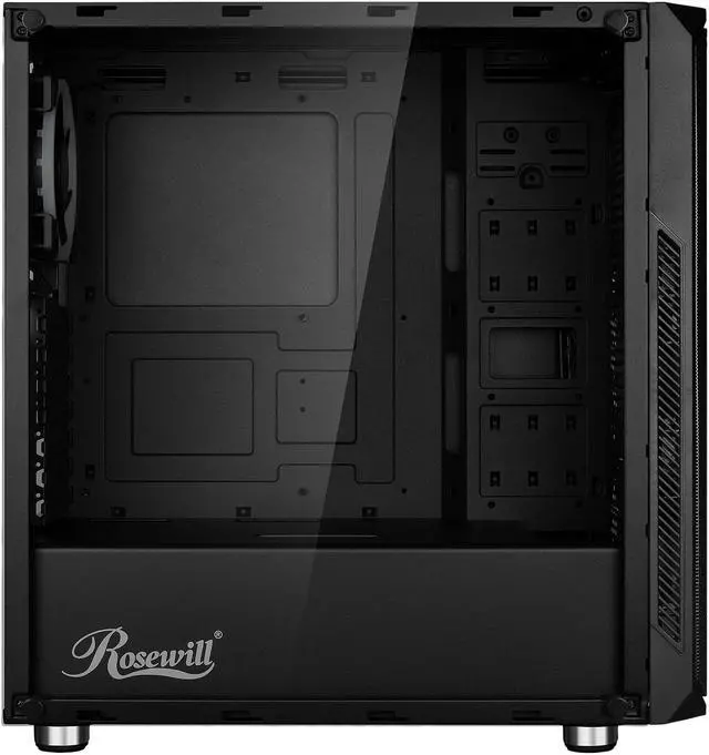 Alt view image 3 of 11 - Rosewill SPECTRA D100 ATX Mid-Tower Gaming PC Computer Case, Supports 240mm & 360mm Liquid Coolers, 4 Dual-Ring RGB LED Fans, Steel Mesh Airflow, Tempered Glass, LED Mode Control