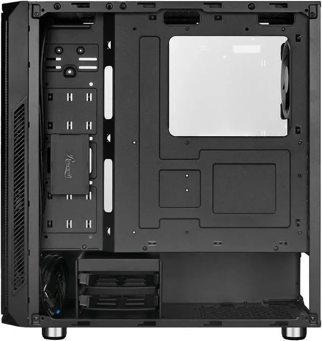 Alt view image 5 of 11 - Rosewill SPECTRA D100 ATX Mid-Tower Gaming PC Computer Case, Supports 240mm & 360mm Liquid Coolers, 4 Dual-Ring RGB LED Fans, Steel Mesh Airflow, Tempered Glass, LED Mode Control