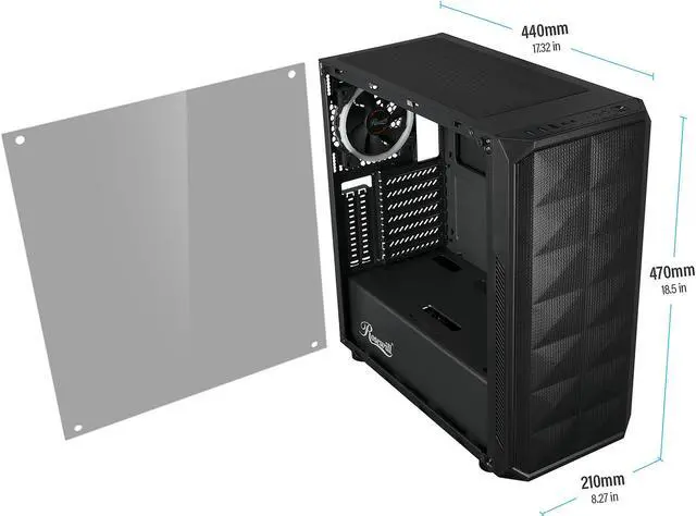 Alt view image 7 of 11 - Rosewill SPECTRA D100 ATX Mid-Tower Gaming PC Computer Case, Supports 240mm & 360mm Liquid Coolers, 4 Dual-Ring RGB LED Fans, Steel Mesh Airflow, Tempered Glass, LED Mode Control