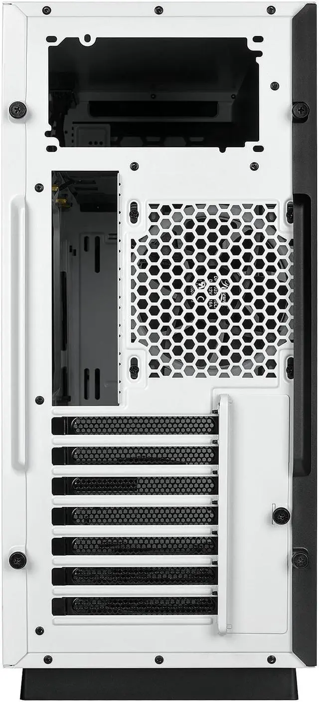 Alt view image 10 of 10 - Rosewill ATX Mid Tower Gaming PC Computer Case with RGB Software Sync Dual Ring RGB LED Fans, 240mm AIO Support, EATX Support, Top Mount PSU & HDD/SSD, Tempered Glass & White Steel - PRISM S