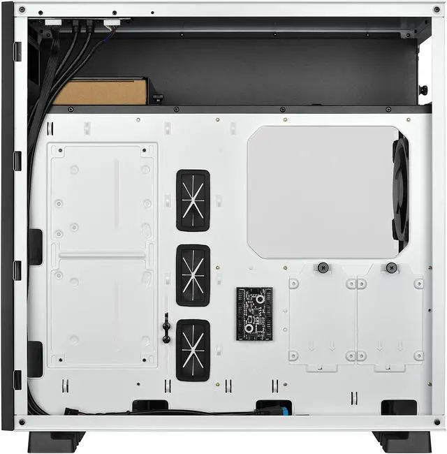 Alt view image 4 of 10 - Rosewill ATX Mid Tower Gaming PC Computer Case with RGB Software Sync Dual Ring RGB LED Fans, 240mm AIO Support, EATX Support, Top Mount PSU & HDD/SSD, Tempered Glass & White Steel - PRISM S