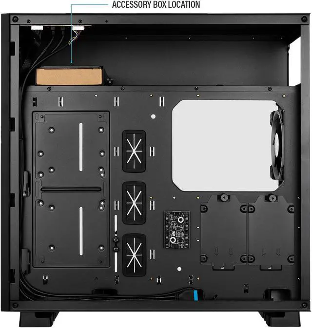 Alt view image 5 of 10 - Rosewill - PRISM S-BLACK ATX Mid Tower Gaming PC Computer Case with RGB Software Sync Dual Ring RGB LED Fans, 240mm AIO Support, EATX Support, Top Mount PSU & HDD/SSD, Tempered Glass & Black Steel