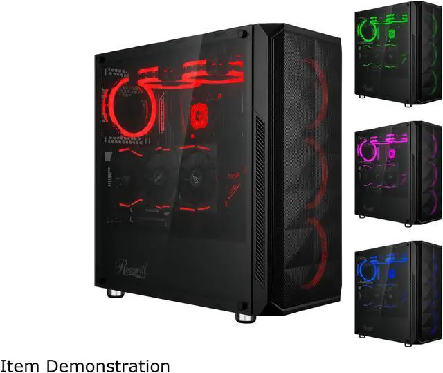 Alt view image 11 of 11 - Rosewill SPECTRA D100 ATX Mid Tower Gaming Case With Tempered Glass Side Panel