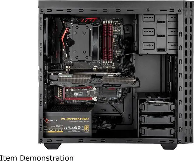 Alt view image 5 of 10 - Rosewill ZIRCON T ATX Mid Tower Gaming PC Computer Case with Side Panel Window, Includes 2 x 120mm Fans, 240mm AIO up to 360mm Liquid Cooler Support, 380mm Graphics Card Support