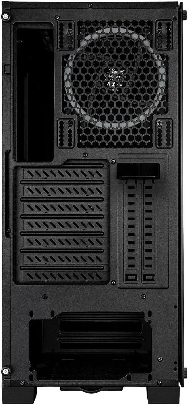 Alt view image 10 of 10 - Rosewill ZIRCON I ATX Mid Tower Gaming PC Computer Case with RGB Fan & LED Light Strips, 240mm AIO Support, Bottom Mount PSU & HDD/SSD, Tempered Glass & Black Steel