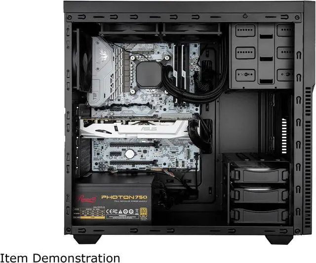 Alt view image 6 of 12 - Rosewill TYRFING V2 ATX Mid Tower Gaming PC Computer Case, Includes 2 x 120mm Fans, 400mm Graphics Card and 360mm AIO Liquid Cooler Support, Bottom Mount PSU and HDD/SSD