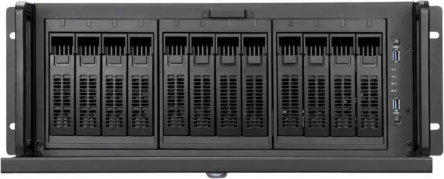 Alt view image 3 of 7 - Rosewill RSV-L4312 - 4U Rackmount Server Case or Chassis, 12 x SATA / SAS Hot-swap Drives, 5 x Cooling Fans Included