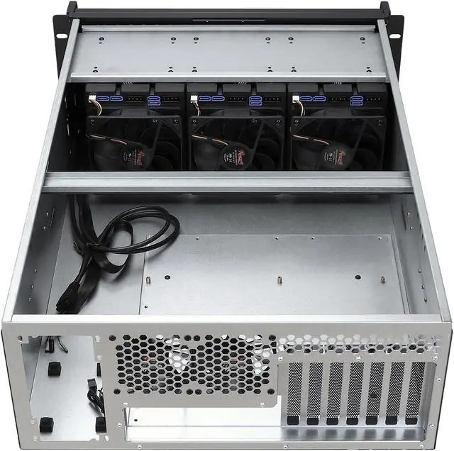 Alt view image 6 of 7 - Rosewill RSV-L4312 - 4U Rackmount Server Case or Chassis, 12 x SATA / SAS Hot-swap Drives, 5 x Cooling Fans Included