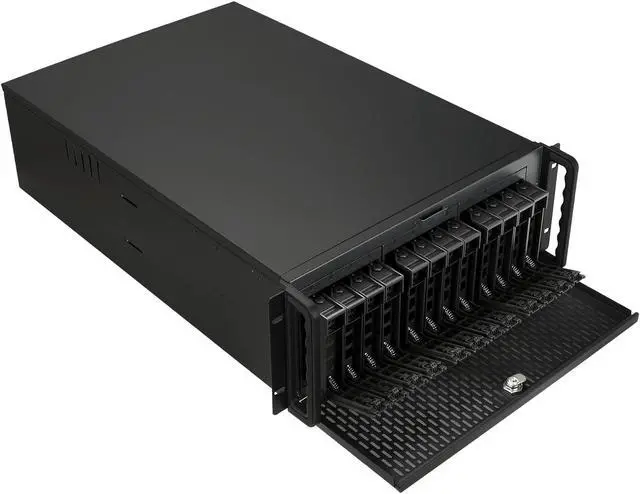 Alt view image 4 of 7 - Rosewill RSV-L4312 - 4U Rackmount Server Case or Chassis, 12 x SATA / SAS Hot-swap Drives, 5 x Cooling Fans Included