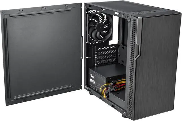 Alt view image 8 of 8 - Rosewill FBM-X2-400 Micro ATX Mini Tower Desktop Gaming PC Computer Case with Pre-Installed 400W PSU, 240mm AIO Support, USB 3.0