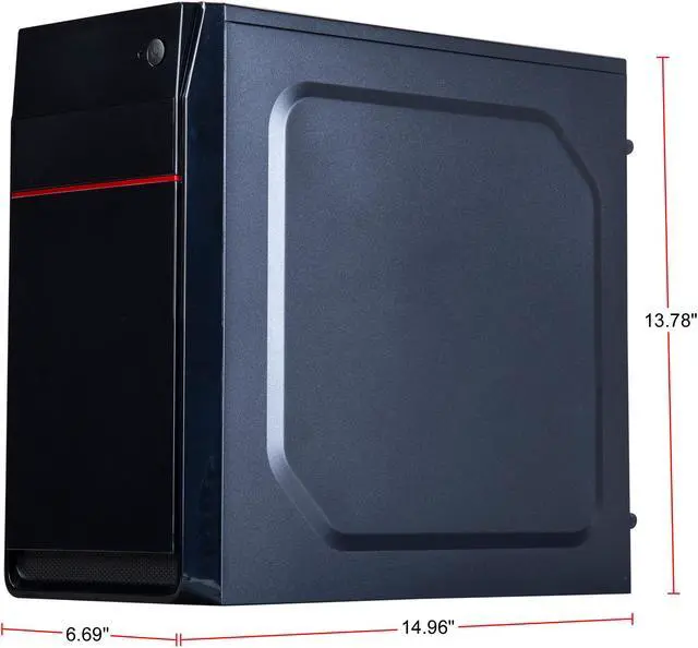 Alt view image 4 of 10 - Rosewill SCM-01B Black Steel / Plastic Micro ATX Mini Tower Computer Case