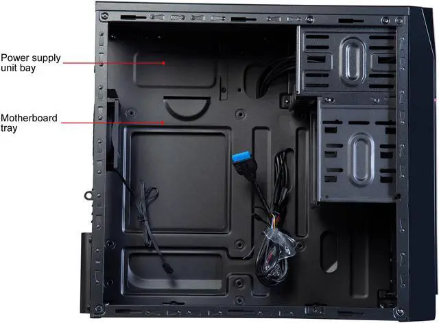Alt view image 6 of 10 - Rosewill SCM-01B Black Steel / Plastic Micro ATX Mini Tower Computer Case