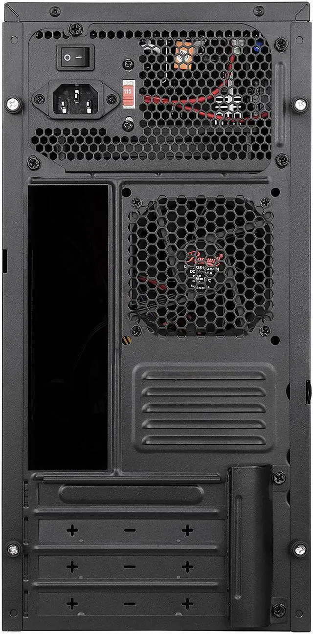 Alt view image 9 of 9 - Rosewill SRM-01B-450 Micro ATX Mini Tower Desktop PC Computer Case with Pre-Installed 450W PSU, 80mm Case Fan, USB 3.0