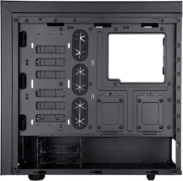 Alt view image 4 of 13 - Rosewill PRISM T ATX Mid Tower Gaming PC Computer Case with Tempered Glass, 4 Pre-Installed 120mm Fans, 420mm / 360mm / 240mm Radiator Support, EATX Support, Bottom Mount PSU Shroud and HDD / SSD