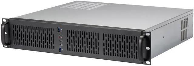 Main image of Rosewill 2U Server Chassis Rackmount Case | 4 3.5" HDD Bays | Micro-ATX Compatible |3 x 80mm PWM Fans | 2x USB 3.0 | Silver/Black - RSV-Z2600U