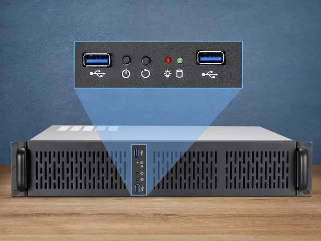Alt view image 6 of 9 - Rosewill 2U Server Chassis Rackmount Case | 4 3.5" HDD Bays | Micro-ATX Compatible |3 x 80mm PWM Fans | 2x USB 3.0 | Silver/Black - RSV-Z2600U