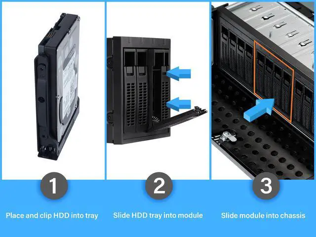 Alt view image 5 of 8 - Rosewill 4U Server Chassis Rackmount Case | 12 Hot Swap 3.5", 2.5" SATA I, SATA II, SATA III SAS | E-ATX Compatible | 3 Front 120mm Fans, 2 Rear 80mm Fans | 2x USB 3.0| Front Panel Lock - RSV-L4412U