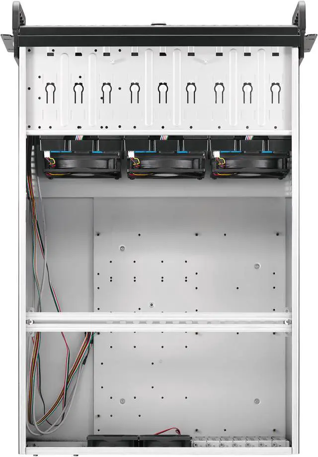 Alt view image 8 of 8 - Rosewill 4U Server Chassis Rackmount Case | 12 Hot Swap 3.5", 2.5" SATA I, SATA II, SATA III SAS | E-ATX Compatible | 3 Front 120mm Fans, 2 Rear 80mm Fans | 2x USB 3.0| Front Panel Lock - RSV-L4412U