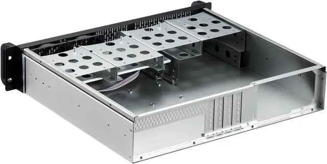 Alt view image 4 of 8 - Rosewill 2U Server Chassis Rackmount Case | 4 3.5"/2.5" HDD, 1 5.25" Device | Micro-ATX Compatible | 2 x 80mm PWM Fans | 2x USB 3.0 | Silver/Black - RSV-Z2700U