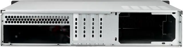 Alt view image 3 of 8 - Rosewill 2U Server Chassis Rackmount Case | 4 3.5"/2.5" HDD, 1 5.25" Device | Micro-ATX Compatible | 2 x 80mm PWM Fans | 2x USB 3.0 | Silver/Black - RSV-Z2700U