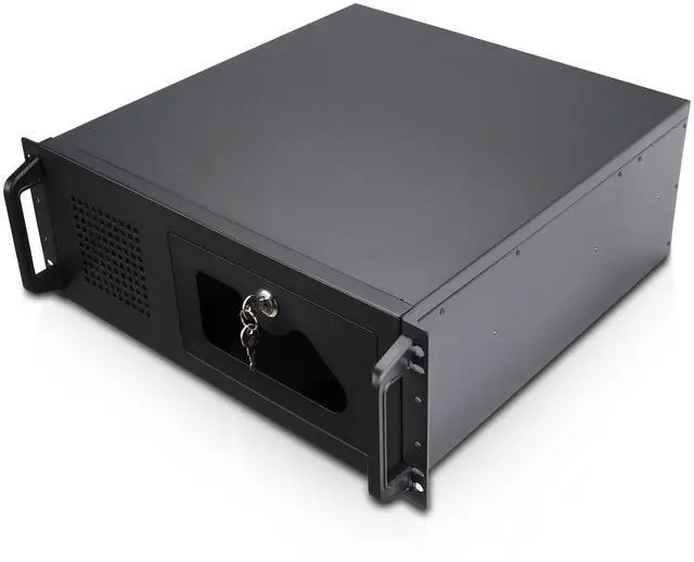 Main image of Rosewill 4U Server Chassis Rackmount Case | 7 3.5" Bays, 2 5.25" Devices| ATX, CEB Compatible | 1 120mm PWM Fan, 2 80mm PWM Fans | 2x USB 3.0 | Front Panel Lock and Key | Silver/Black - RSV-R4100U