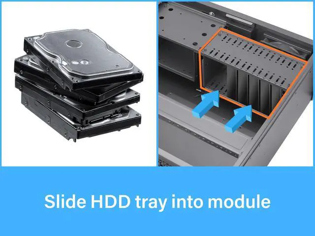 Alt view image 5 of 7 - Rosewill 4U Server Chassis Rackmount Case | 7 3.5" Bays, 2 5.25" Devices| ATX, CEB Compatible | 1 120mm PWM Fan, 2 80mm PWM Fans | 2x USB 3.0 | Front Panel Lock and Key | Silver/Black - RSV-R4100U
