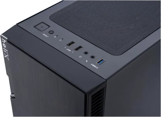 Alt view image 5 of 7 - Rosewill FBM-X2-400-HELIX Micro ATX Mini Tower Desktop Gaming PC Computer Case with Pre-Installed 400W PSU, 240mm AIO Support, USB 3.0