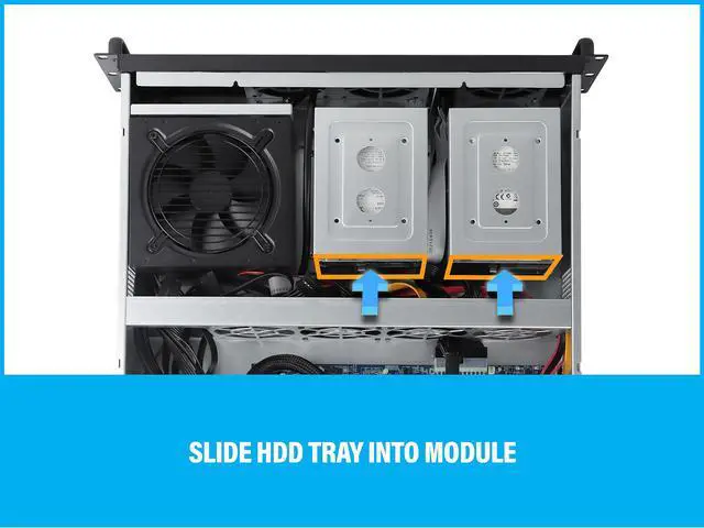 Alt view image 4 of 7 - Rosewill 2U Server Chassis Rackmount Case, 4x 3.5" Bays, 2x 2.5" Devices, ATX Compatible, Up to 4x 80mm Fans, 2x USB 3.0, Silver/Black - RSV-Z2850U