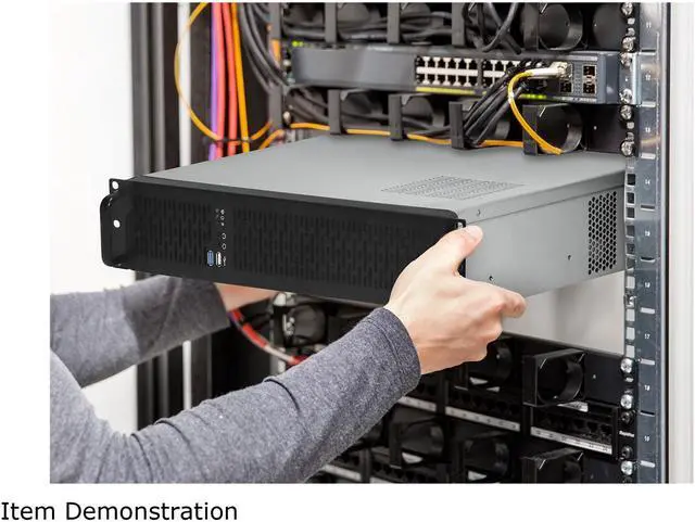 Alt view image 5 of 5 - Rosewill 2U Server Chassis Rackmount Case, 4x 3.5" Bays, 2x 2.5" Devices, ATX Compatible, Up to 4x 80mm Fans, 2x USB 3.0, Silver/Black - RSV-Z2850U