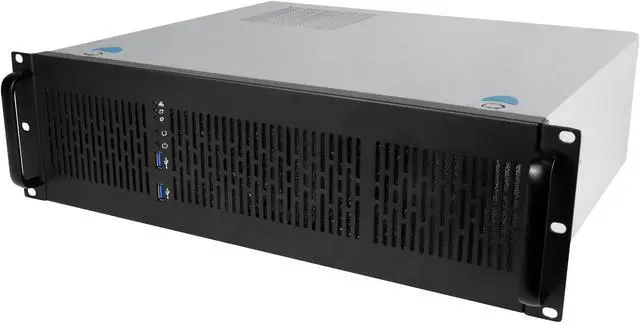 Main image of Rosewill 3U Server Chassis Rackmount Case, 6x 3.5" Bays, ATX Compatible, 2x 80mm Fans, 2x USB 3.0, Silver/Black - RSV-Z3100U