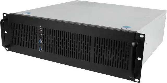 Main image of Rosewill 3U Server Chassis Rackmount Case, 6x 3.5" Bays, E-ATX Compatible, 2x 80mm Fans, 2x USB 3.0, Silver/Black - RSV-Z3200U