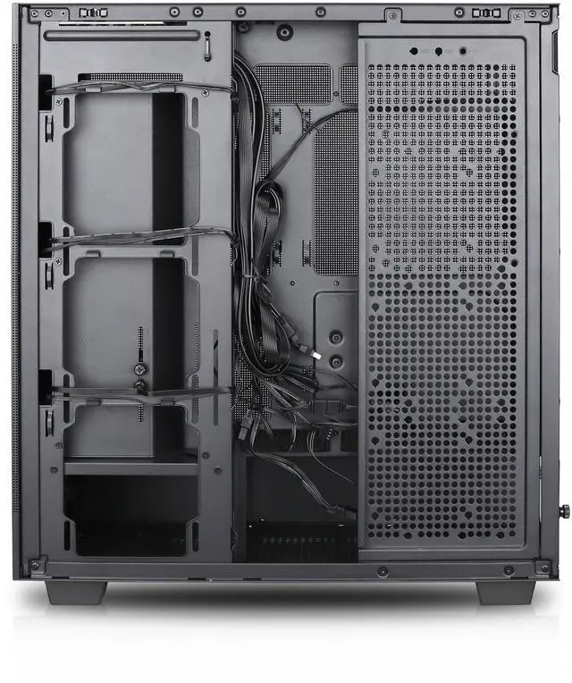 Alt view image 3 of 6 - Rosewill Helium Flow Black Mid Tower Computer Gaming Case, Mesh Panel, ATX, Tool-less, High-Airflow, 1x 120mm PWM Fan