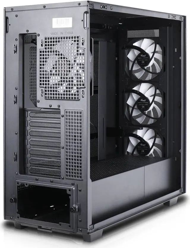 Alt view image 12 of 14 - Rosewill Helium Flow Black Mid Tower Computer Gaming Case, TG & Mesh Panel, ATX, Tool-less, High-Airflow, 4x 120mm PWM ARGB Fan