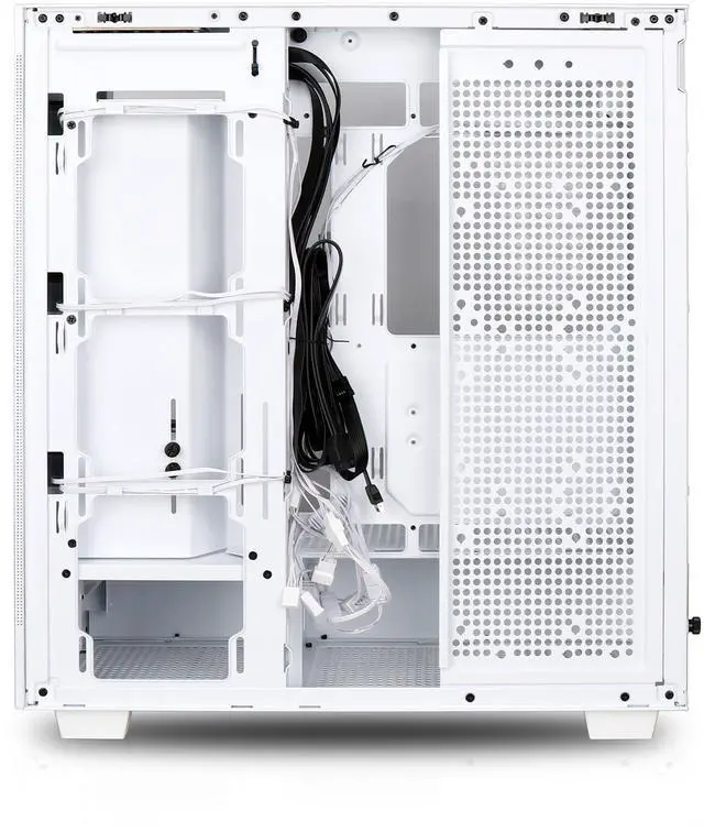 Alt view image 5 of 6 - Rosewill Helium Flow White Mid Tower Computer Gaming Case, Mesh Panel, ATX, Tool-less, High-Airflow, 1x 120mm PWM Fan