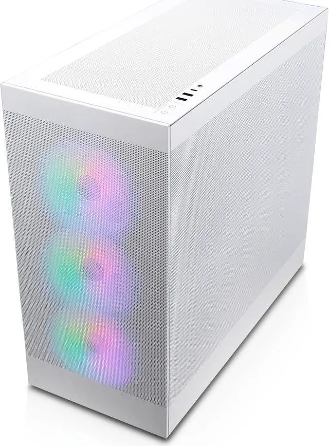 Alt view image 7 of 12 - Rosewill Helium Flow White Mid Tower Computer Gaming Case, TG & Mesh Panel, ATX, Tool-less, High-Airflow, 4x 120mm PWM ARGB Fan