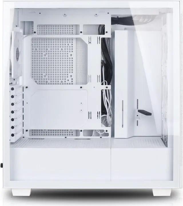 Alt view image 11 of 12 - Rosewill Helium Flow White Mid Tower Computer Gaming Case, TG & Mesh Panel, ATX, Tool-less, High-Airflow, 4x 120mm PWM ARGB Fan