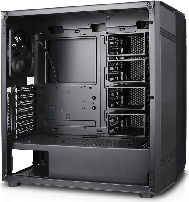 Alt view image 6 of 10 - Rosewill Helium NAS ATX Mid Tower Computer Case, Mesh Panel, 4x 140mm PWM Fan, Ideal for DIY NAS, media servers, or small business applications - Black