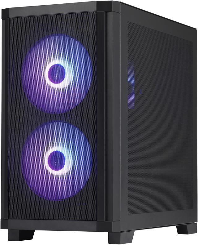 Alt view image 3 of 13 - Rosewill FBM-X3 Micro ATX Mid Tower Case - Full Mesh Panel, High Airflow Design, 3x PWM ARGB Fans, 2x USB 3.0, Pre-Installed ATX 3.1 650W 80+ Gold Power Supply, 3 Year Warranty - Black