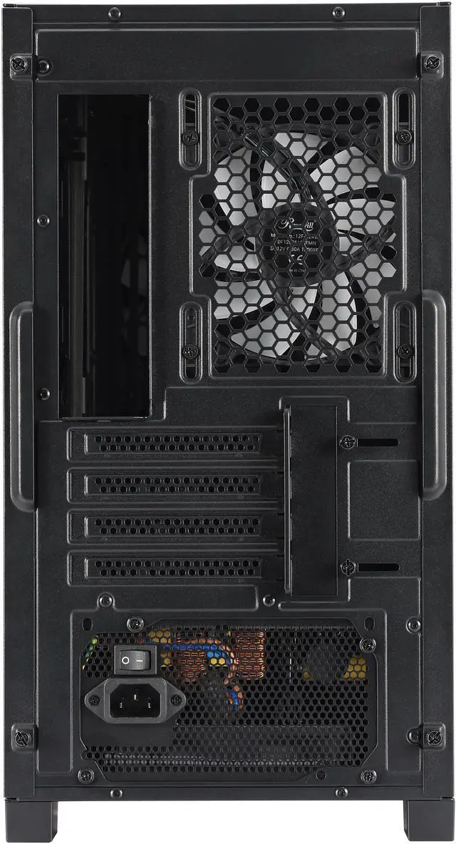 Alt view image 12 of 13 - Rosewill FBM-X3 Micro ATX Mid Tower Case - Full Mesh Panel, High Airflow Design, 3x PWM ARGB Fans, 2x USB 3.0, Pre-Installed ATX 3.1 650W 80+ Gold Power Supply, 3 Year Warranty - Black
