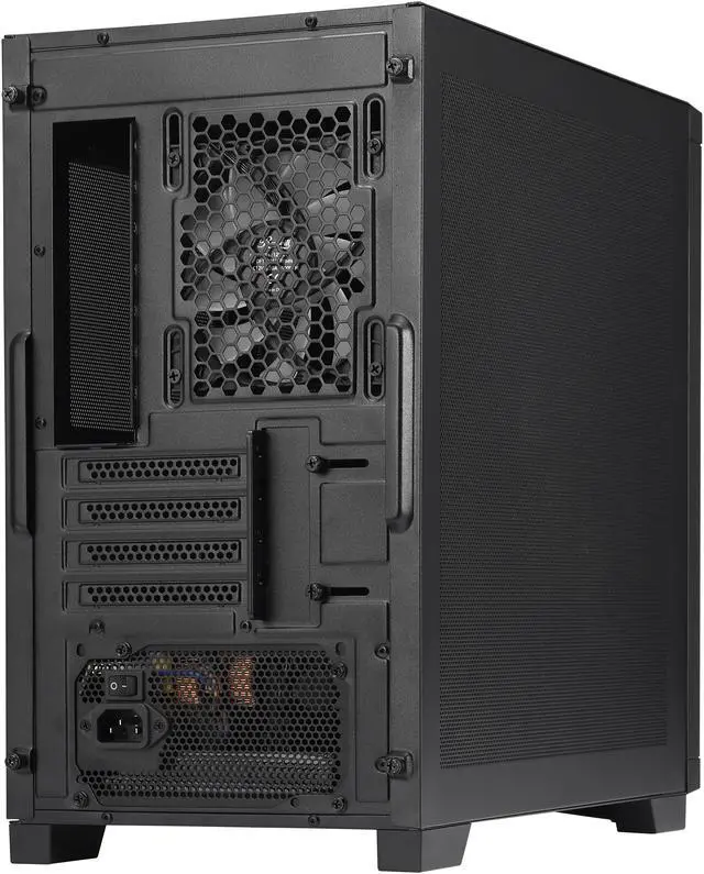 Alt view image 12 of 14 - Rosewill FBM-X3 Micro ATX Mid Tower Case - Tempered Glass Side, High Airflow Design, 3x PWM ARGB Fans, 2x USB 3.0, Pre-Installed ATX 3.1 650W 80+ Gold Power Supply, 3 Year Warranty - Black
