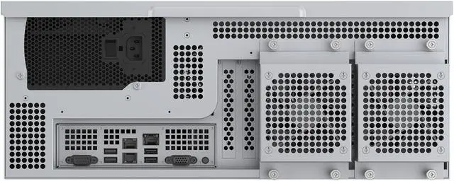 Alt view image 7 of 11 - Rosewill 4U Server Chassis|Supports up to 4 GPUs|8 Hot-Swap 3.5"/2.5" SATA/SAS up to 12Gbps|E-ATX Compatible|3x 12038 Hot-Swap Fans, 2 Rear 8038 Fans|USB 3.2 Type-C|With Rail Kit|Ideal for AI Servers