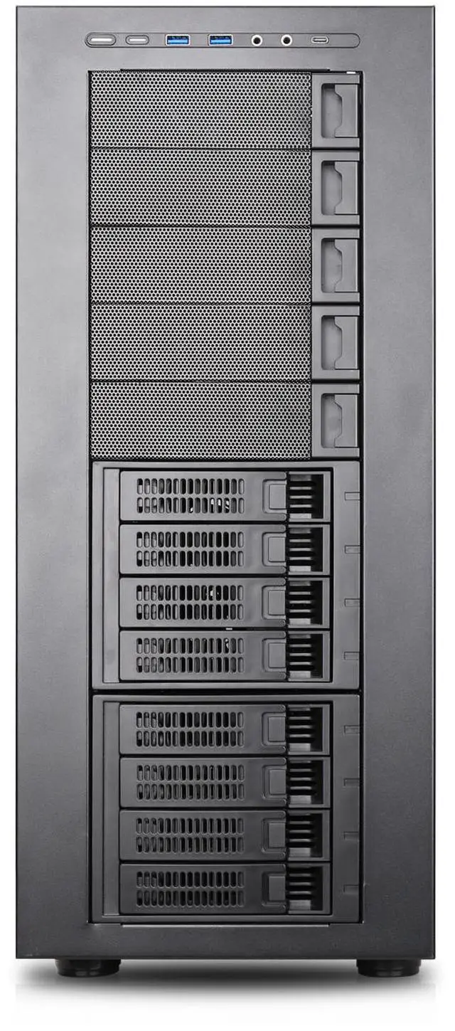 Alt view image 2 of 10 - Rosewill THOR NAS Pro - Full Tower Workstation Case | Server Chassis | Supports up to 8 3.5" Hot-Swap 3.5"/2.5" SATA/SAS and 4 2.5" SSD | E-ATX Compatible | 1x 140mm PWM Fan | USB 3.2 Type-C | Ideal for AI Servers, DIY NAS, Media Servers