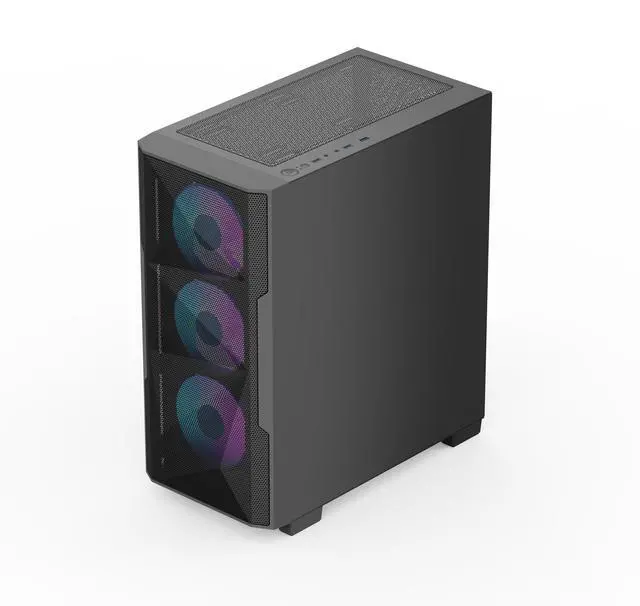 Alt view image 8 of 11 - Rosewill FBM-X6 Black Micro ATX Mid Tower Case - Tempered Glass Side Panel, High Airflow, 4X PWM ARGB Fans, Dedicated Cable Routing Clips, Pre-Installed 650W 80+ Gold PSU