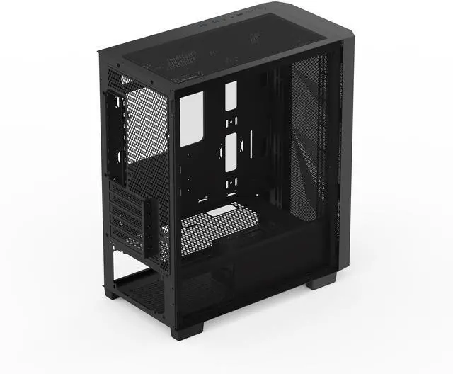 Alt view image 11 of 11 - Rosewill FBM-X6 Black Micro ATX Mid Tower Case - Tempered Glass Side Panel, High Airflow, 4X PWM ARGB Fans, Dedicated Cable Routing Clips, Pre-Installed 650W 80+ Gold PSU