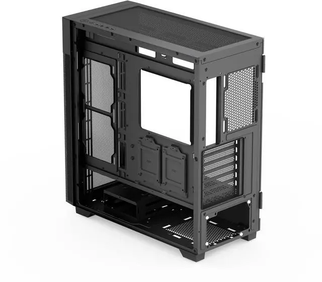 Alt view image 6 of 10 - Rosewill FBM-X7 Black ATX Mid Tower Case - Hinged Tempered Glass Side Panel, High Airflow, 4x PWM ARGB Fans, Pre-Installed 650W 80+ Gold PSU