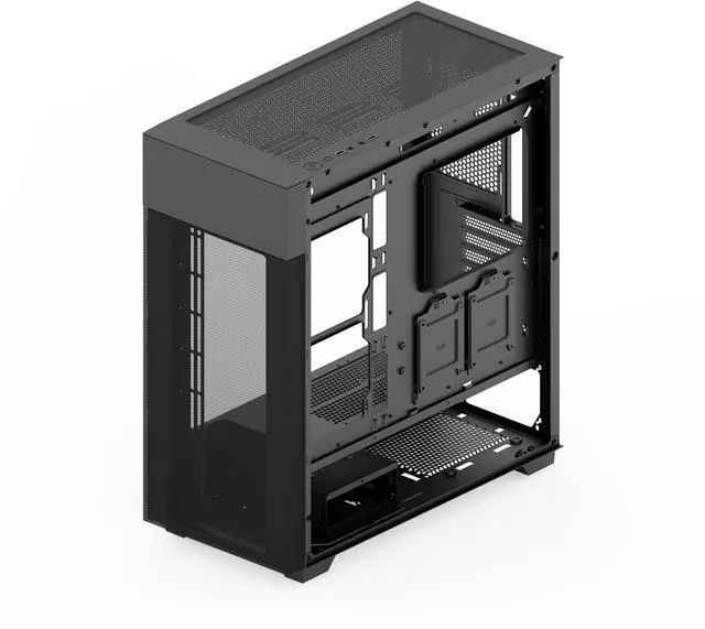 Alt view image 7 of 10 - Rosewill FBM-X7 Black ATX Mid Tower Case - Hinged Tempered Glass Side Panel, High Airflow, 4x PWM ARGB Fans, Pre-Installed 650W 80+ Gold PSU