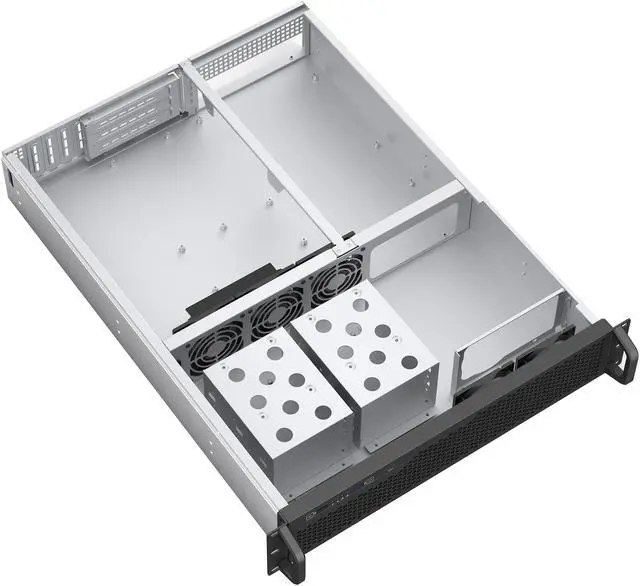 Alt view image 9 of 13 - Rosewill 2U Rackmount Server Chassis | Horizontal Full-Size GPU Support | ATX Motherboard Compatible | Supports up to 6x 3.5" HDD Bays | 5x 80mm PWM Fans | USB 3.2 Type-C | RSV-Z2006