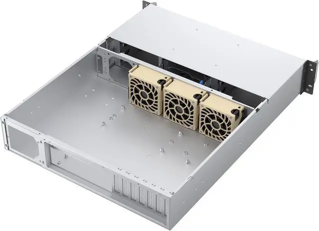 Alt view image 3 of 13 - Rosewill 2U Rackmount Server Chassis | Supports up to 8 x 3.5" HDD | ATX Motherboard Support | 2U/CRPS PSU | 3x 80mm PWM Fans | USB 3.2 Type-C | RSV-Z2008