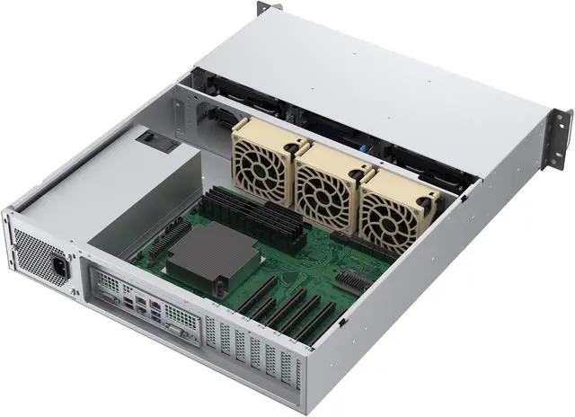 Alt view image 4 of 13 - Rosewill 2U Rackmount Server Chassis | Supports up to 8 x 3.5" HDD | ATX Motherboard Support | 2U/CRPS PSU | 3x 80mm PWM Fans | USB 3.2 Type-C | RSV-Z2008