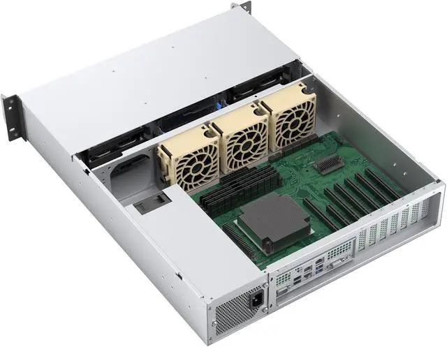 Alt view image 6 of 13 - Rosewill 2U Rackmount Server Chassis | Supports up to 8 x 3.5" HDD | ATX Motherboard Support | 2U/CRPS PSU | 3x 80mm PWM Fans | USB 3.2 Type-C | RSV-Z2008
